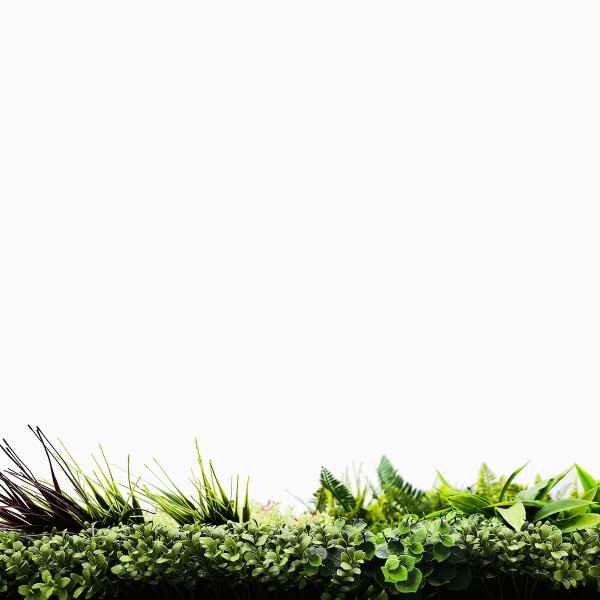 Faux Mur Végétal Prairie Color, exemple de feuillage