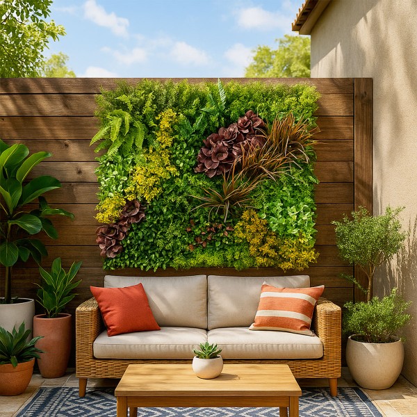 Brise-vue balcon Mur Végétal Artificiel Life Décoration Murale Réaliste pas cher