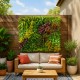 Brise-vue balcon Mur Végétal Artificiel Life Décoration Murale Réaliste pas cher