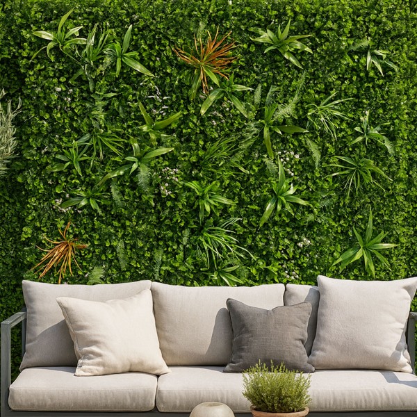 Lot de 5 Murs Végétaux Artificiels Savane Pas cher terrasse extérieure