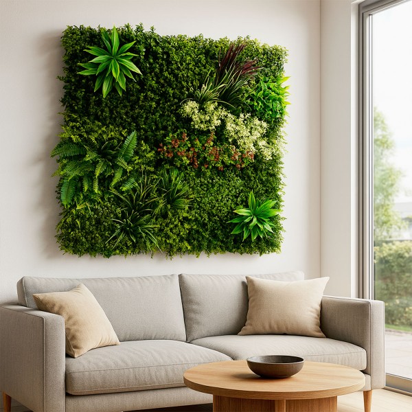 Faux mur Prairie Color, intérieur, végétal coloré, prix/m²