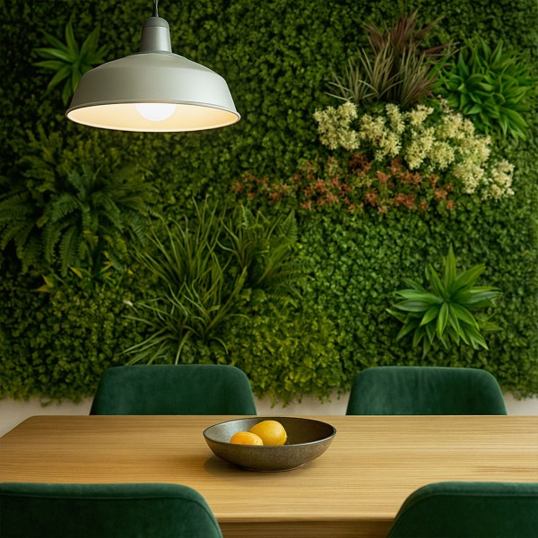 Ambiance intérieure verte Lot de 5 Murs Végétaux Artificiels Prairie Color