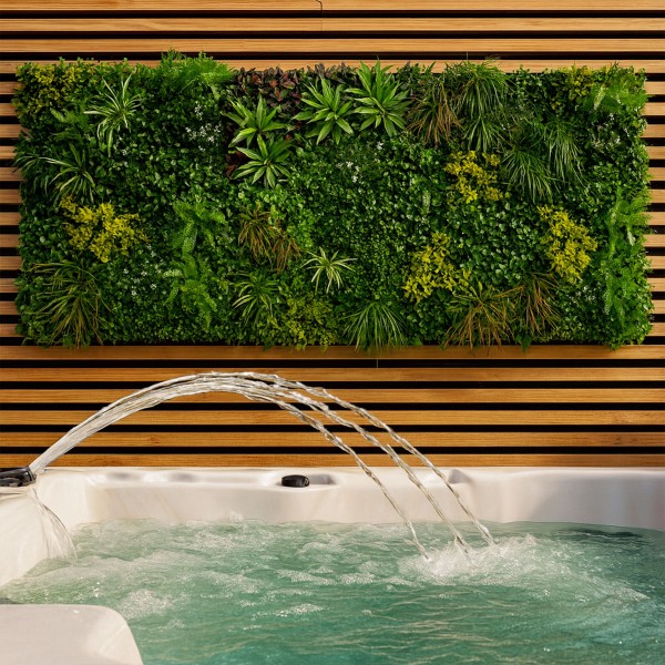 Mur végétal jungle ultra réaliste, faux mur dense extérieur