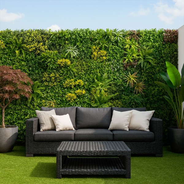 Mur végétal dense Jungle, panneau artificiel ultra réaliste