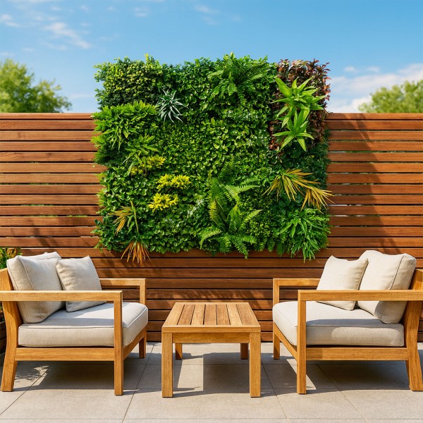 Lot de 5 Murs Végétal Artificiel Jungle terrasse verdoyante