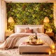 Mur Végétal Artificiel Floral Haute Densité Love Room Chambre