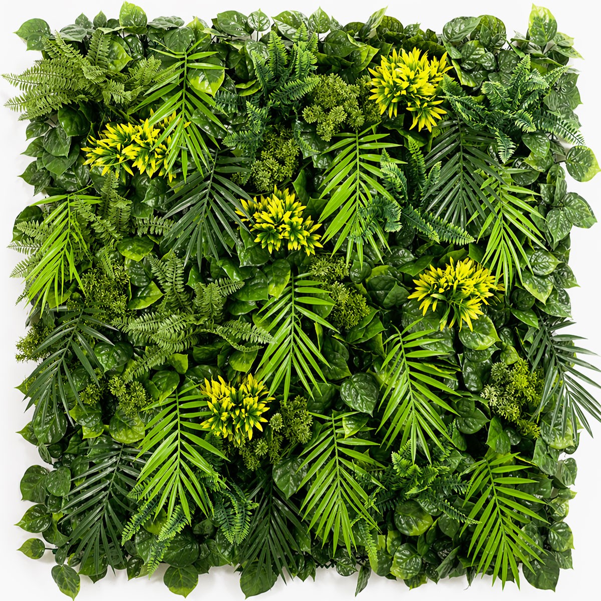 Panneau de mur végétal artificiel Exotik 1 m² au style tropical