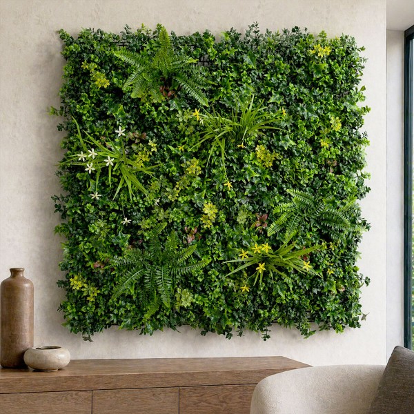 Haie artificielle jardin Végétal Chic Mur Artificiel Haute Densité Petit Prix