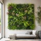 Lot 5 Murs Végétaux Artificiels Modulables Décoration Tête de Lit