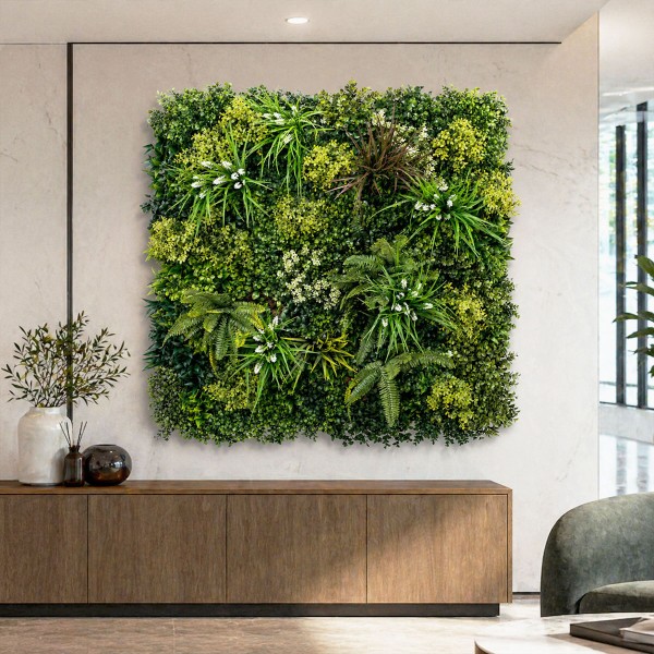 Lot de 5 Murs Végétaux Artificiels Luxury terrasse moderne et colorée