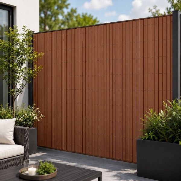 Canisse bambou artificielle Marron en PVC renforcé