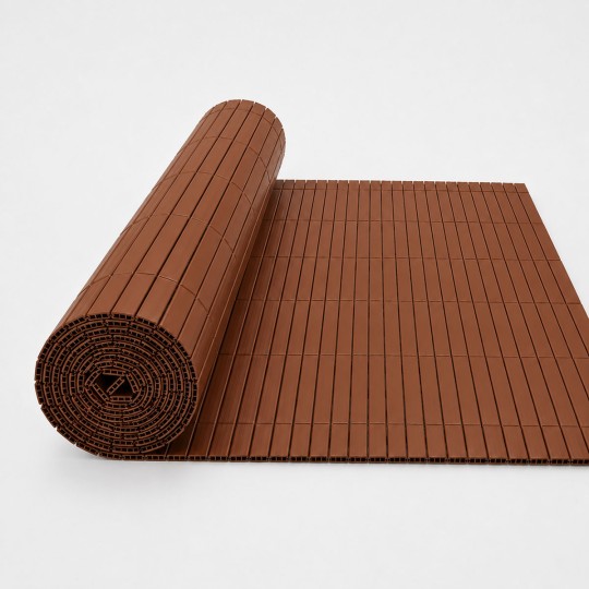 canisse brise vue bambou double face marron