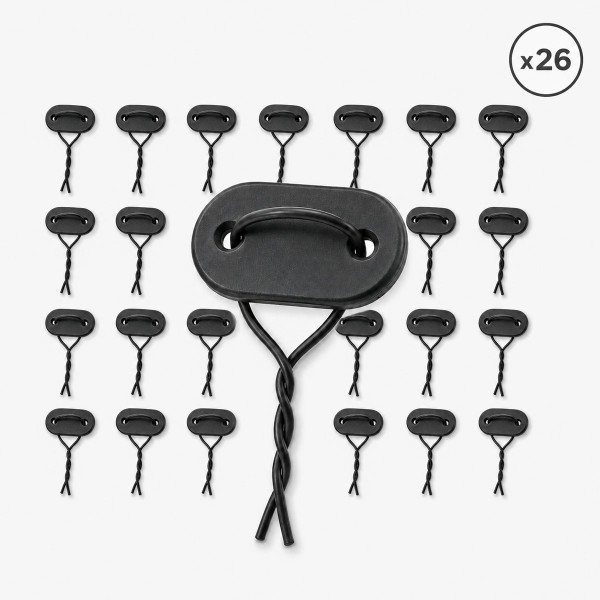 lot de 26 fixation pour canisses noires