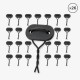 lot de 26 fixation pour canisses noires