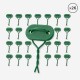 lot 26 attaches canisse vert