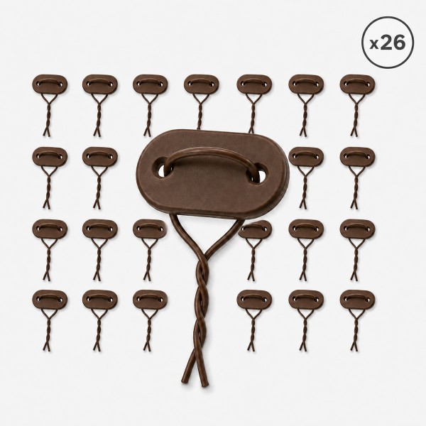 systeme d'attache pour canisses marron