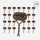 systeme d'attache pour canisses marron